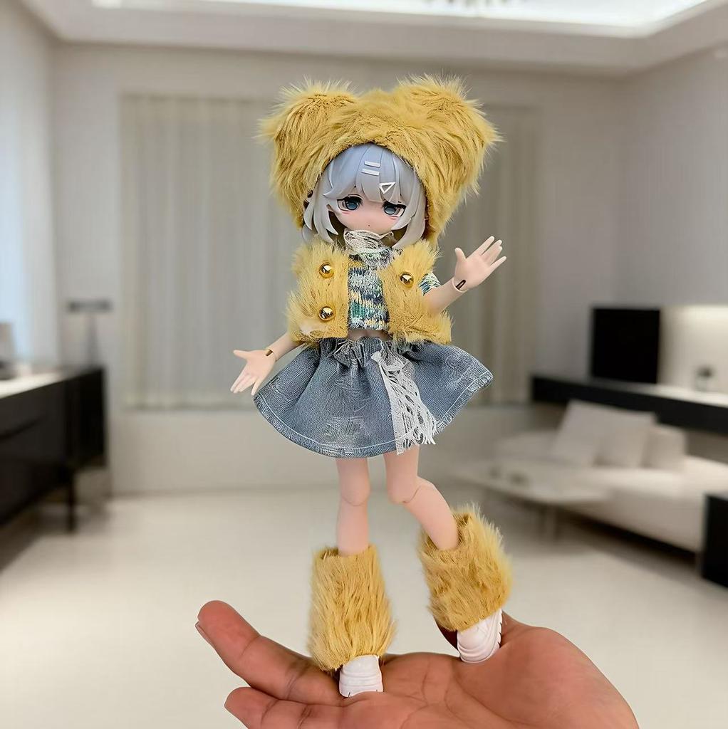 Набор одежды для кукол 1/8 1/12 Ob11 BJD Зимний наряд Аксессуары для переодевания (Только Одежда)