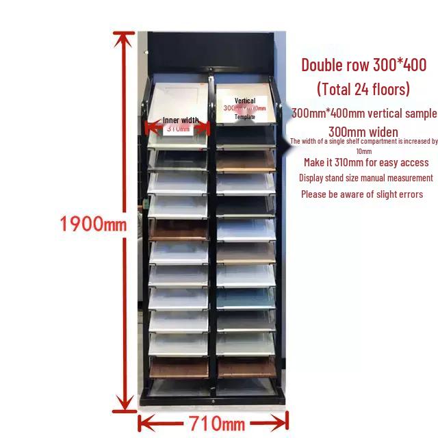Customizable Display Rack for Panels, Paint Samples, Tiles, Aluminum, Glass, and Stone