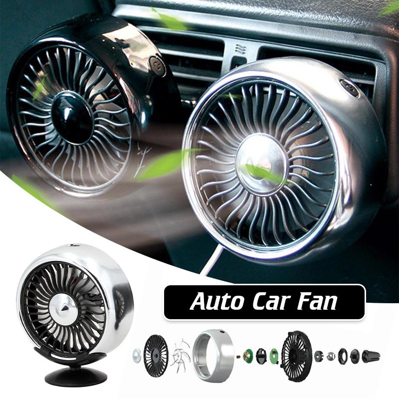3 Speed Adjustable Mini Fan USB Car Fan Summer Air Outlet Cooling Fan LED Color Light Electric 5V Car Circulator Cooler
