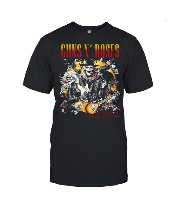 Guns N039 Roses Skeletons Tour 2025 Shirt – Unisex Rock Band Tee