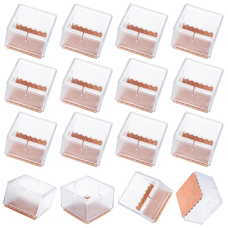 16 шт. силиконовых накладок на ножки столов и стульев, квадратные накладки, носки, противоскользящие накладки для защиты пола мебели