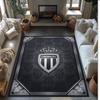 Футбольный ковер Monaco FC с футбольным узором, мягкий ковер для пола, нескользящий ковер для помещений, спортивный декоративный коврик для спальни