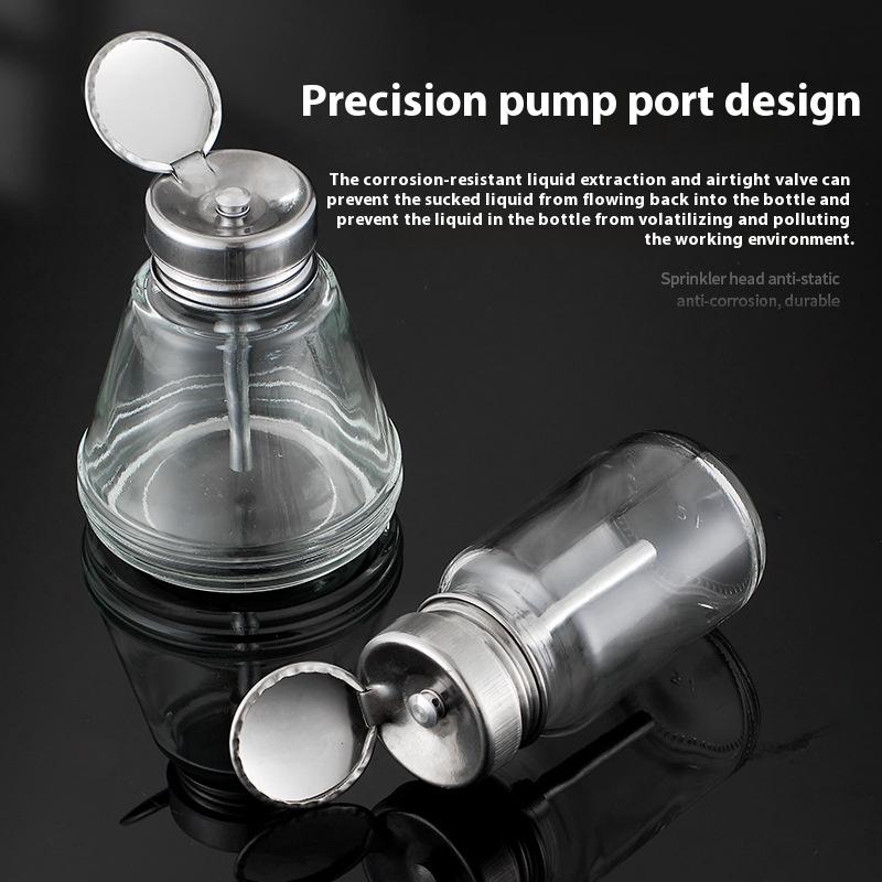 Многоразовые стеклянные бутылки для хранения лака для ногтей, пустые, дозатор с помпой для жидкости, средство для снятия лака, очиститель, инструменты для макияжа и маникюра