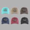 Washed retro hat women's new cartoon animal embroidered baseball cap sweet sunshade duck tongue