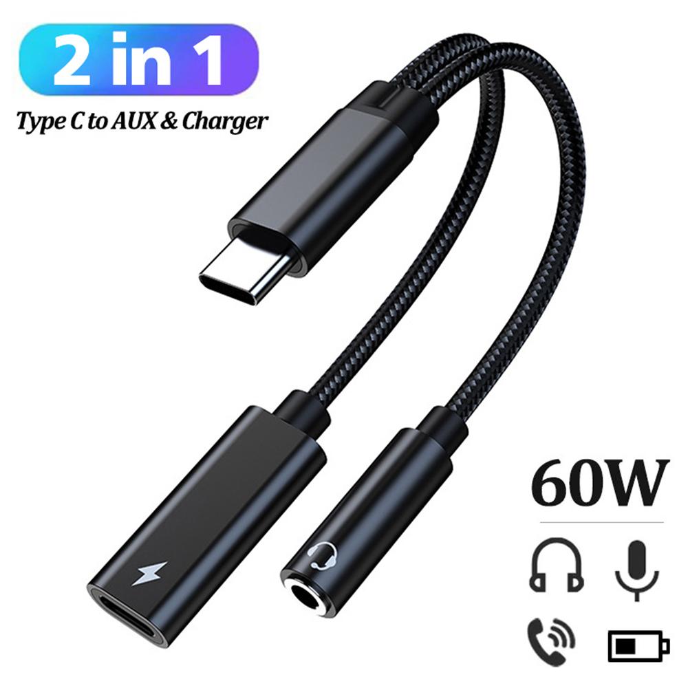 Кабель-адаптер USB C - AUX Type C 3,5 мм Aux для наушников, конвертер DAC Chip PD, зарядный аудиокабель для iPhone Xiaomi Samsung Huawei