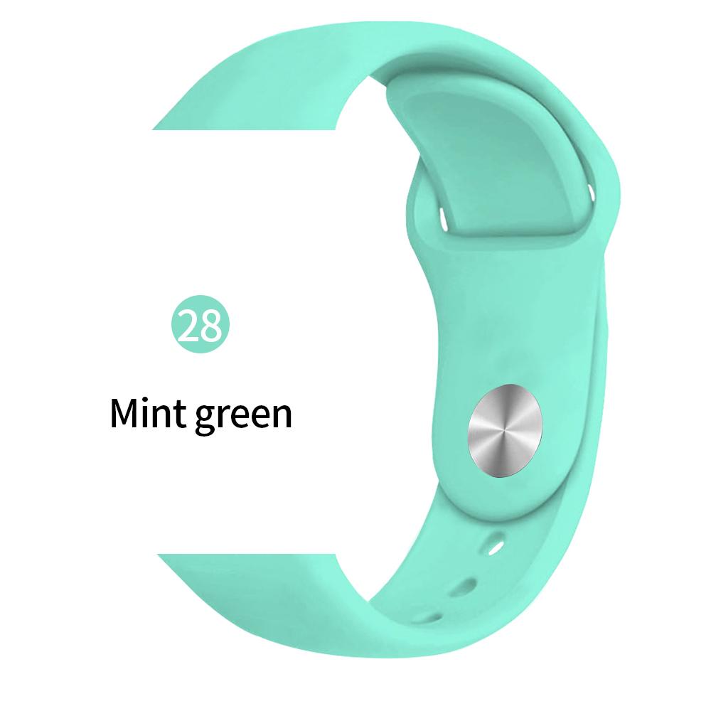 Мягкий спортивный силиконовый ремешок для часов Apple 4 3 2 1 38 мм 42 мм дышащий браслет для Iwatch Series 5 6 SE 40 мм 44 мм ремешок