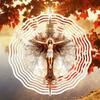 1pc - 3D Mandala Wind Chime with Jesus Christ Design - Rotating Artistic Ornament for Garden