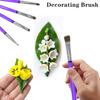 5 шт., набор кистей для украшения торта, безопасные для пищевых продуктов синтетические щетки, кисти для торта, легко