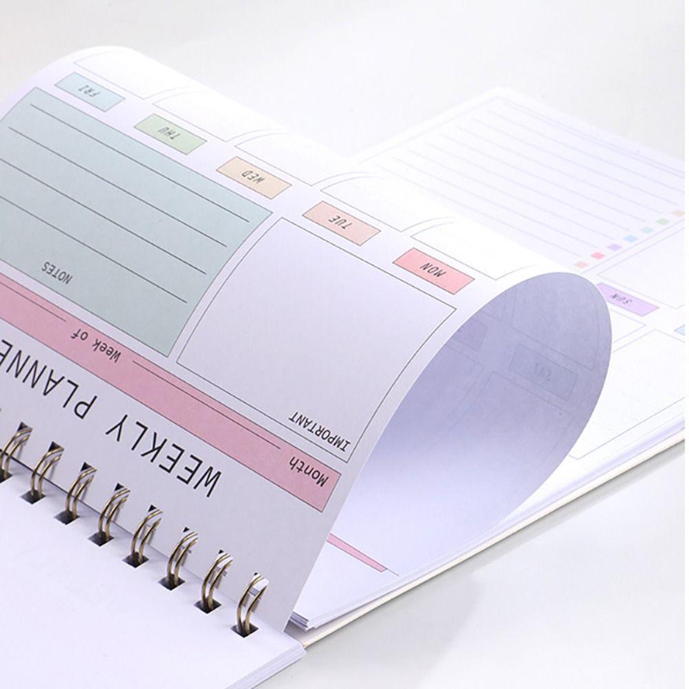 Список дел 2024 Ежедневник А5 Расписания Журнал Блокнот Высококачественные блокноты на спирали Школа Офис