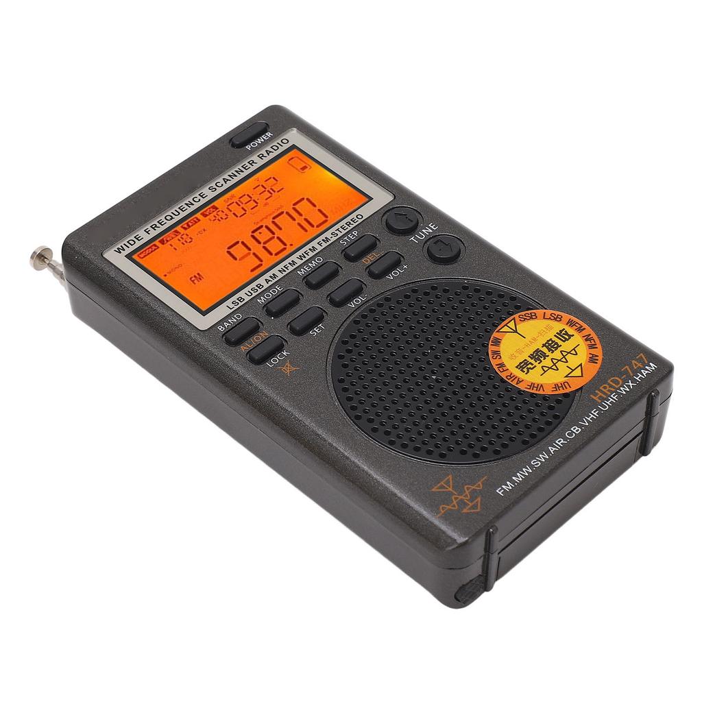 Полнодиапазонный приемник FM MW SW SSB LSB AIR CB VHF UBD WX Портативный DSP радиоприемник с поддержкой 8 Ом 1 Вт