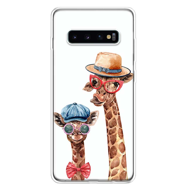 Чехол для телефона с милым мультяшным жирафом и животным для Samsung Galaxy A51 A71 A50 A70 A40 A30 A20E A10 A41 A31 A21S A11 A01 A6 A8 + A7