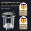 KAMJOVE 200ml-1.2L Heat-resistant Glass Tea Infuser Tea Pot Button,Separating Glass Teapot with Strainer,Kettle Press Filtering