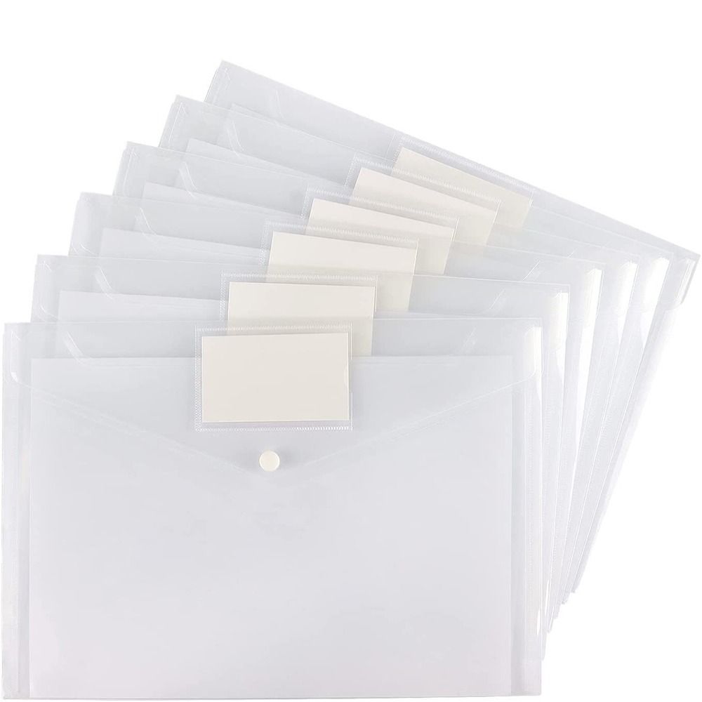 PP A4 Folder Office School Supplies Document Paper Organizer New Snap File Bag