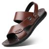 Fashion 2025 Summer New Shoes for Men Fashion Genuine Leather Sandals Cow Leather Casual Slipper Man Cool Beach Shoes