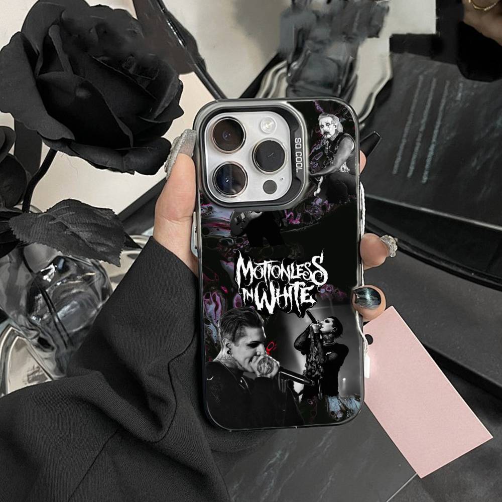 Чехол для телефона D-Motionless In W-White для iPhone 16 17 15 14 12 13 Pro Max Черный цвет Ударопрочный чехол