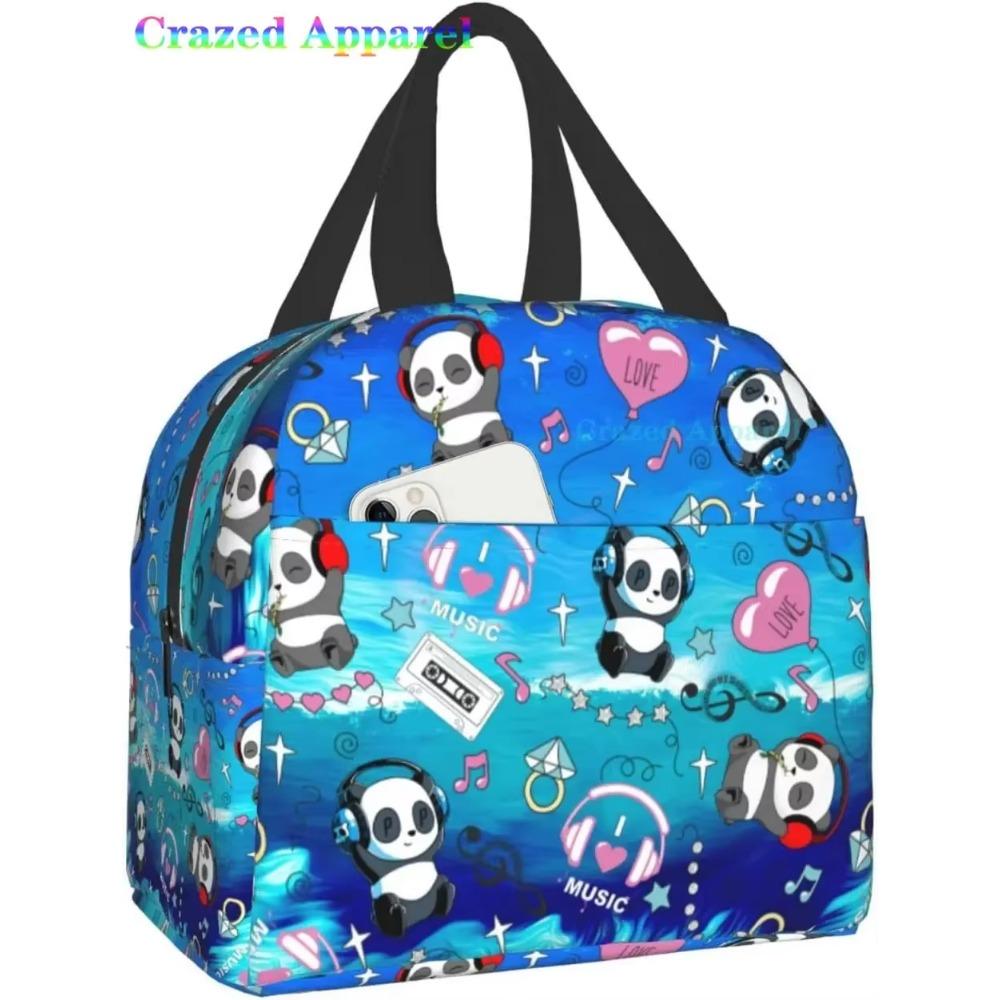 Милая розовая панда термобокс для ланча Bento Kawaii сумки для ланча Маленькие контейнеры для закусок Сумка-ланчбокс Изолированный пакет со льдом