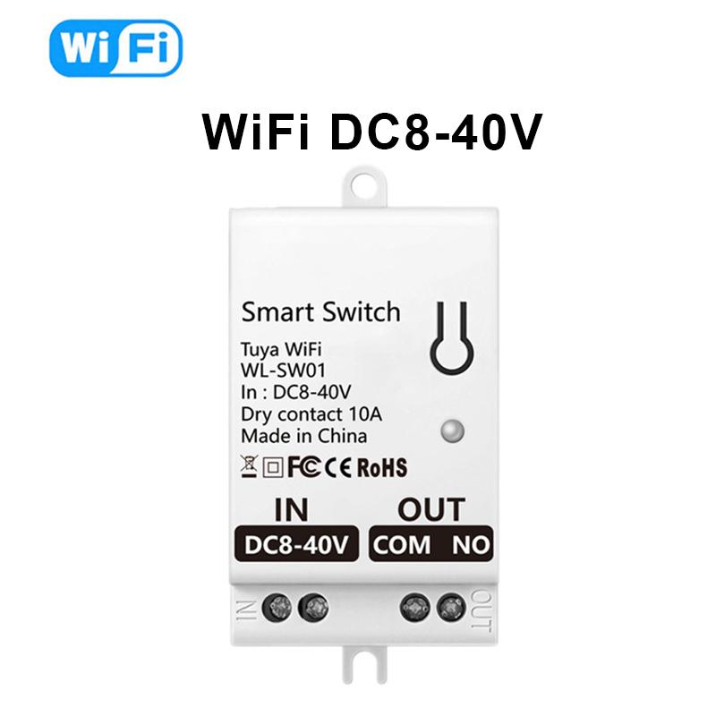 Tuya Умный модуль переключателя Zigbee WiFi с сухим контактом Умный дом DIY Автоматический выключатель Реле Постоянный ток 8-40 В Переменный ток 85-265 В Работает с Alexa Google Home