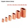 M1.0 M1.5 M2 M2.5 M3 -M6 Copper Casing Wire Rope Ferrule Cable Ties Crimpin Sleeve Oval Clip Wire Rope Clamp Copper Wire clamp