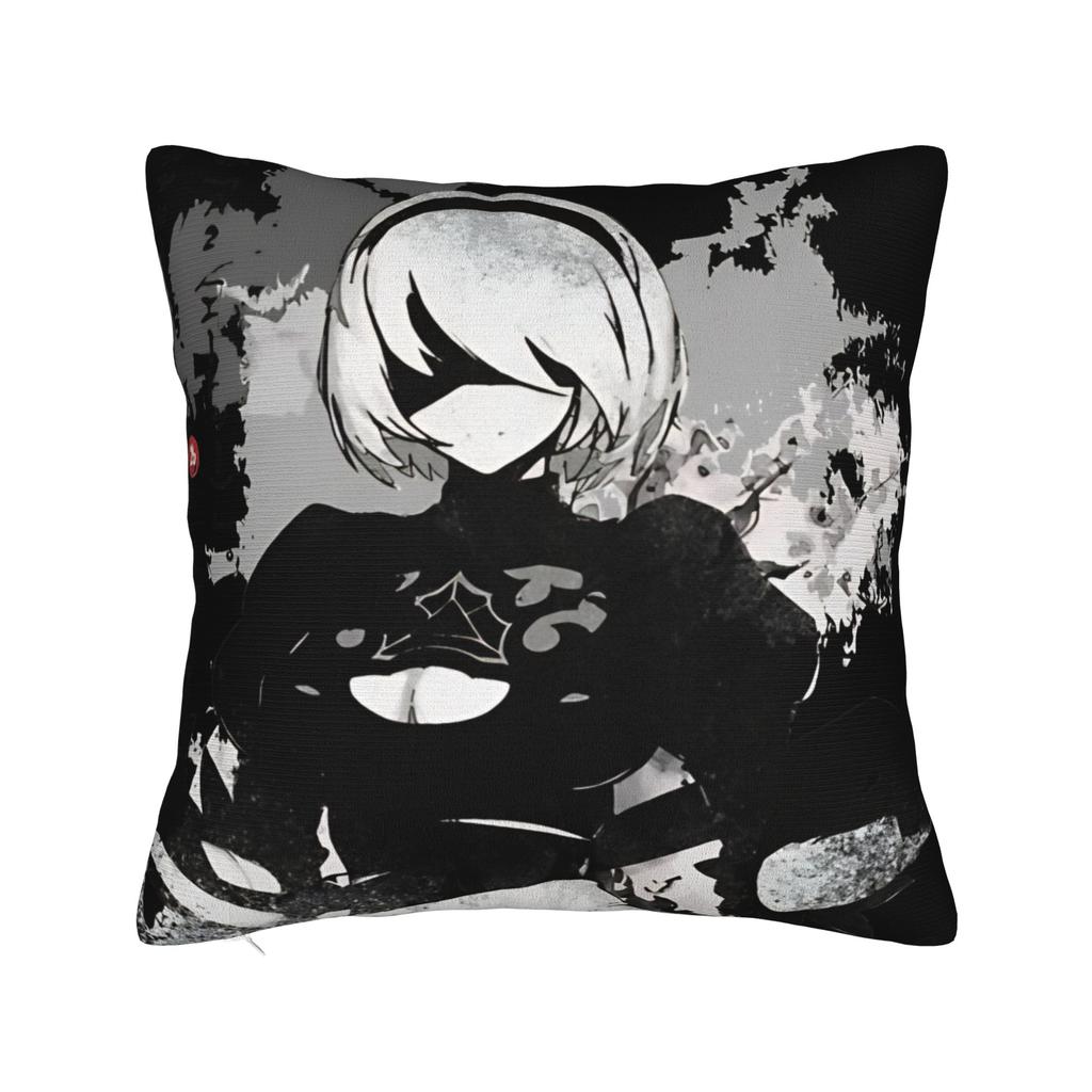 Nier Automatas Pillow Cover Design Cushion Cover Cute Funny Pillow Case For Sofa Bedroom Home Decor