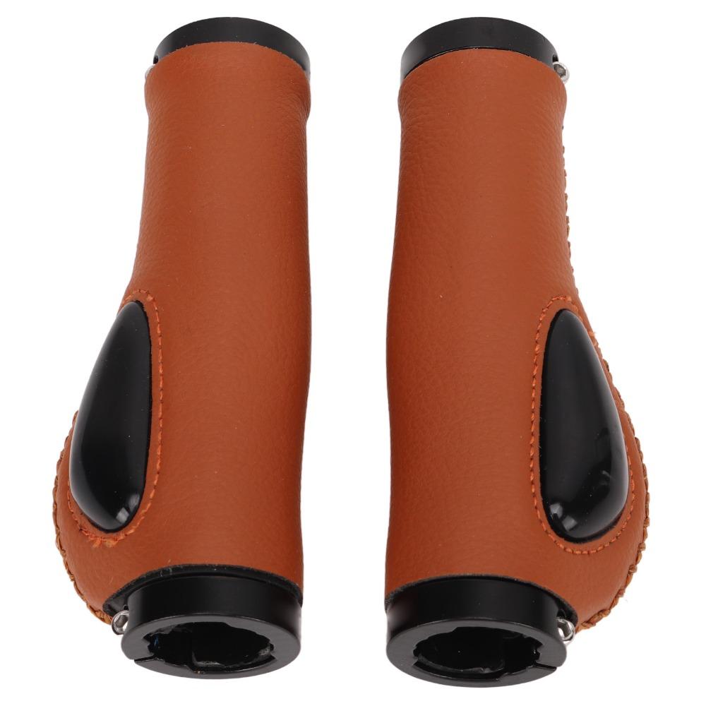 1 Pair Artificial Leather Leather Bicycle Grips Leather Bike Handlebar Grips Road Bike Cycling