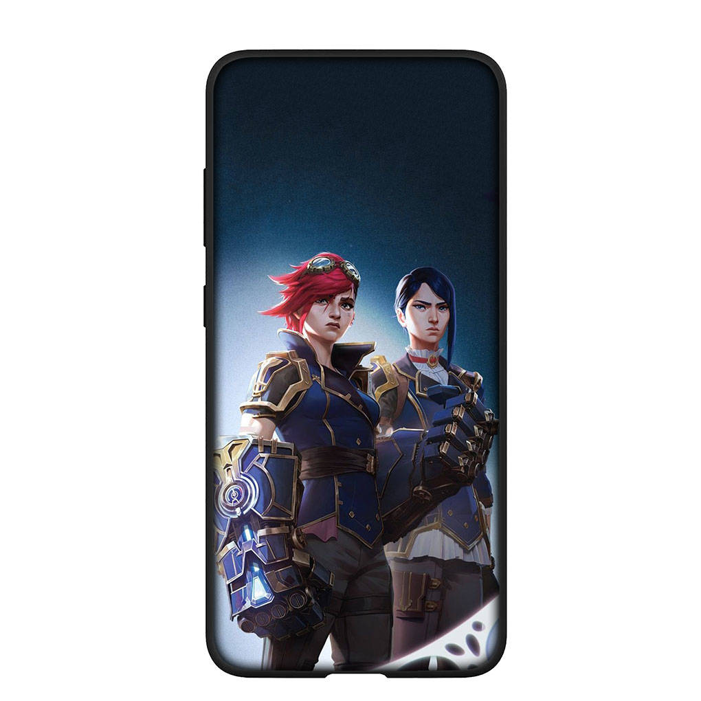 Для iPhone 16 15 Xiaomi Redmi Note 13 12 11 Pro Max X 9 14 Plus XR Samsung Galaxy A15 S24 S23 Huawei OPPO чехол аниме Arcanes игра Jinx Vi чехол для телефона