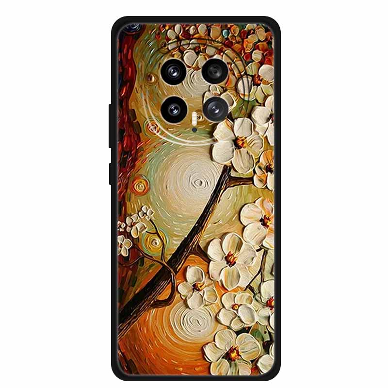 3D Emboss Case For Honor Magic 8 5G Phone Case 8 Pro Flowers Silicone Soft Coque Funda For Honor Magic8 Pro Back Cover Case Bag
