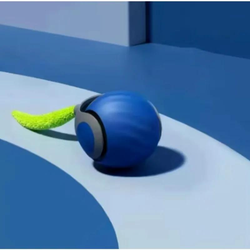 Cats Interactive Ball Toys Automatic Rolling Ball with Faux Tail USB Rechargeable SmartElectric Pet Toy for Teaser and Training