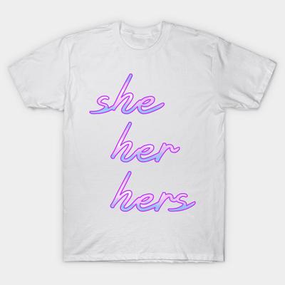 Футболка женская She Her Hers Местоимения Trans Flag Harajuku Print Kawaii Футболка летняя с коротким рукавом женская футболка Топ Футболка
