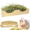 Контейнер Timothy фиксированной большой емкости для пастбища кролика, широкая деревянная кормушка для пастбища, контейнер для корма Timothy для шиншилл, дегу, морских свинок NEXT.CC