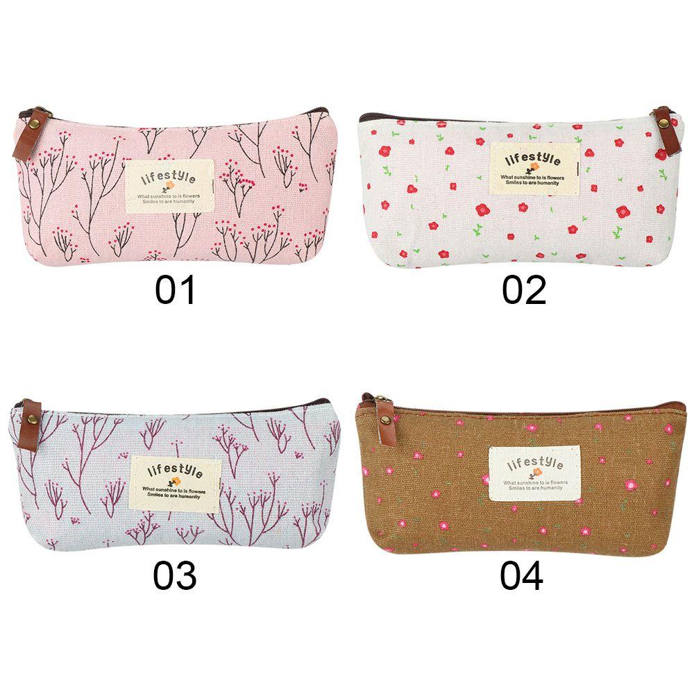 Новый пенал школьные принадлежности сумка для канцелярских товаров милый холщовый пасторальный цветочный пенал