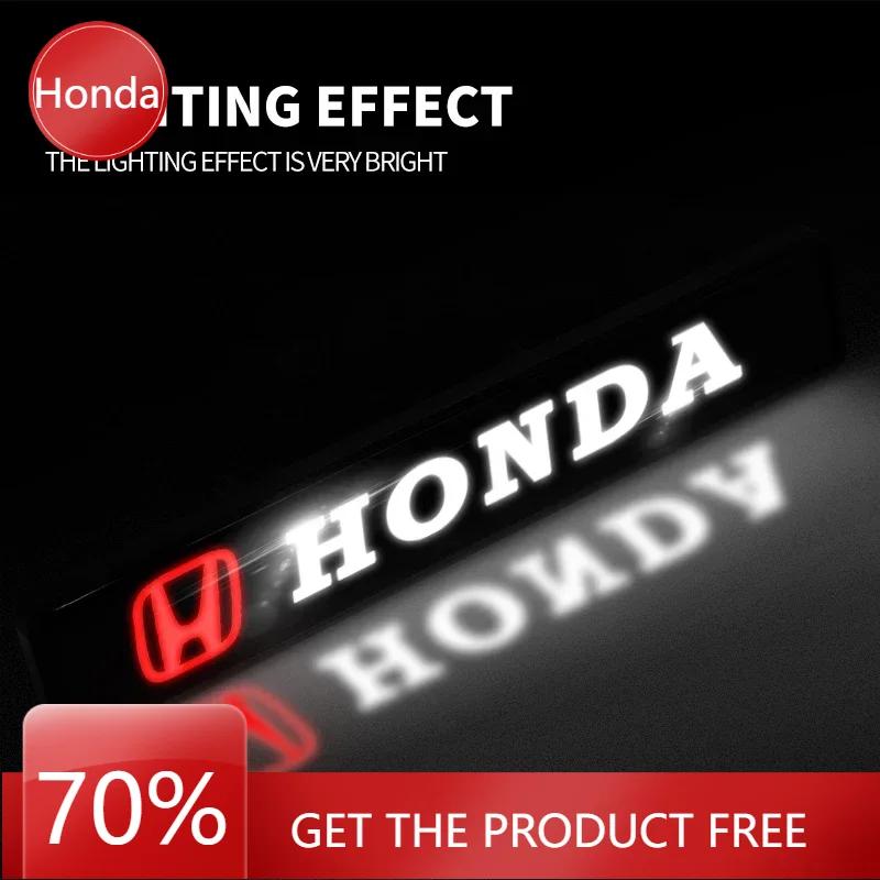 For Honda Car Front Hood Grille Emblem LED Light Grill Decorative Lights For Honda Mugen Power Civic Accords CRV Hrv Jazz CBR VT