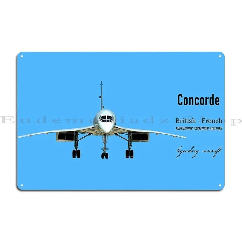 Concorde Metal Sign Garage Design Home Designer Plaques Tin Sign Poster