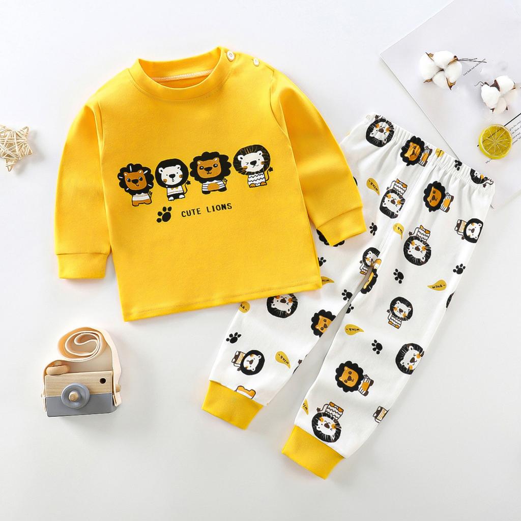 Children's Boys And Girls Home Wear And Pajamas Long-sleeved Tops And Trousers Sets
