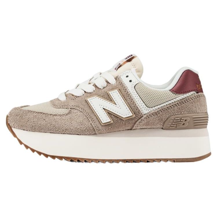 New Balance 574+ Женские кроссовки Driftwood Коричнево-бордовые с морской солью WL574ZKA