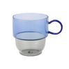 CB Japan Glass Mug X with Colored Stackable Stacking Heat-Resistant [Blue Gray] Handle, Glass, Heat-Resistant Glass, Mug, Heat-Resistant Mug, C%R