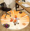 Candy Crush Saga Pattern Round Rug, Indoor/Outdoor Mat, for Picnic, Gameroom, Bedroom, Office, Living Room, Home Decor Carpet, Birthday Gift