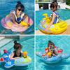New Ins Thickened Children's Seat with Water Gun Spray Water Battle Water Swimming Ring Baby Play Water Seat