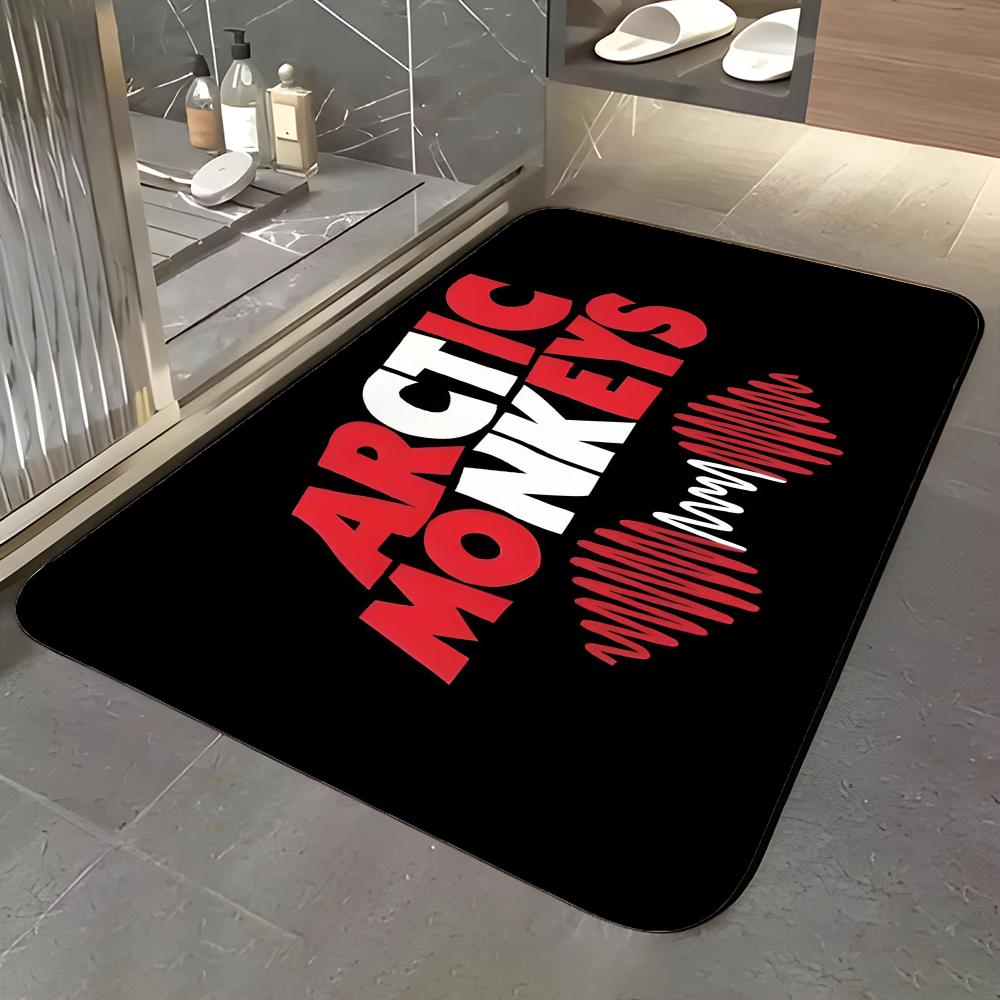 band A-Arctic Monkeys Floor Mat Soft Flannel Entrance Door Mat Non Slip Absorbent Bathroom Bedroom Floor Rug