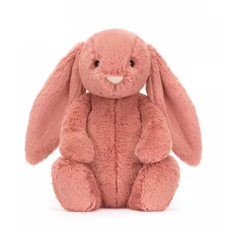 JELLYCAT Серия кроликов Бонни застенчивый рыжевато-коричневый кролик Бонни успокаивающая милая кукла-компаньон плюшевая кукла высота в сидячем положении 18 см/31 см высота