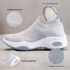 Женские весенние 2026 года повседневные кроссовки Flyknit с мягкой подошвой - Дышащая толстая подошва для увеличения роста