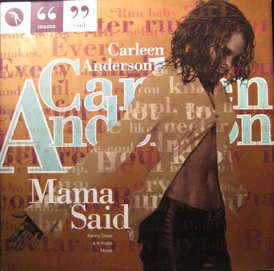 12-дюймовая пластинка CARLEEN ANDERSON - Mama Said YRT114 ПРИБЛИЗИТЕЛЬНО 1994 г. Великобритания Танцевальная и электронная музыка Б/У