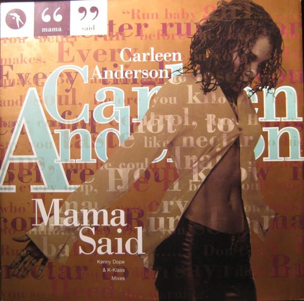 12-дюймовая пластинка CARLEEN ANDERSON - Mama Said YRT114 ПРИБЛИЗИТЕЛЬНО 1994 г. Великобритания Танцевальная и электронная музыка Б/У