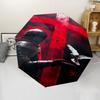 Knights Templar2 Print Automatic Umbrella, 8 Rib Iron Frame, Plastic Handle, Suitable for Outdoor Travel &Daily , Ideal Gift