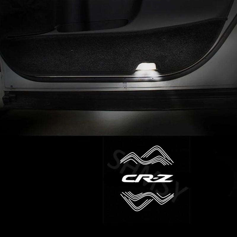 2Pcs Car Door Projector LED Light Ghost Shadow Welcome Lamp For Honda CRZ 2010 2011 2012 2013 2014 2015 2016 2017 2018 2019-2021