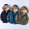 Boys Coats Velvet and Thickened 2024 Winter Fashion Hooded Jacket Boys' Clothing Children Cotton-padded Jackets