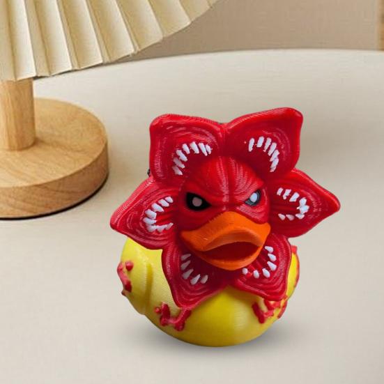 Хищный Цветок Утка Фигурка 3D Печать Ужас Колода Статуэтка Коллекционная Забавная Утка Украшение для Офисного Стола