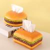 1pc Hamburger Creative Tissue Box, Hamburger Shape Tissue Box, Hamburger Creative Tissue Box, Suitable for Office, Room Hall