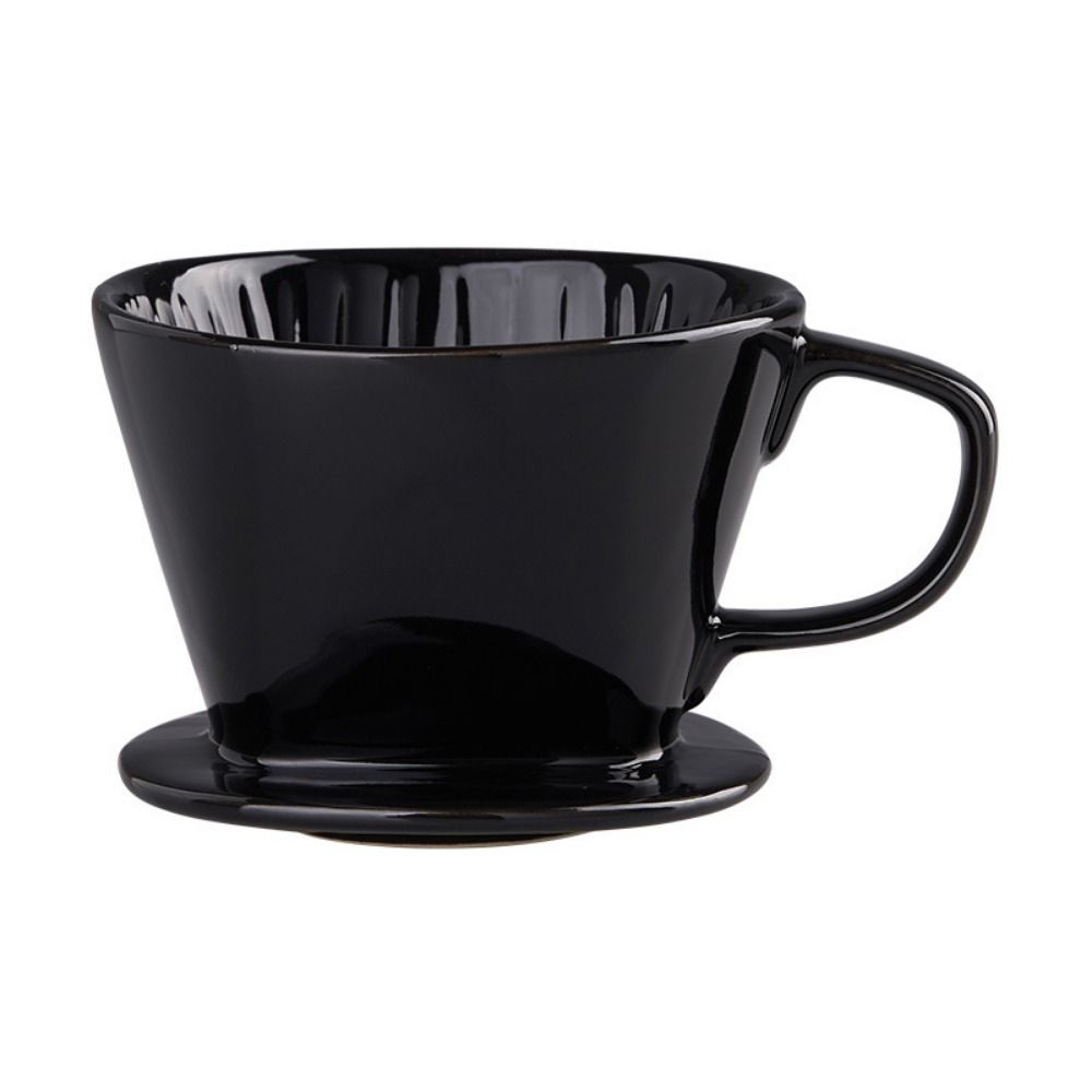 Flat Bottom Pour Over Coffee Filter Reusable Cone Drip Holder Ceramic Coffee Dripper Office