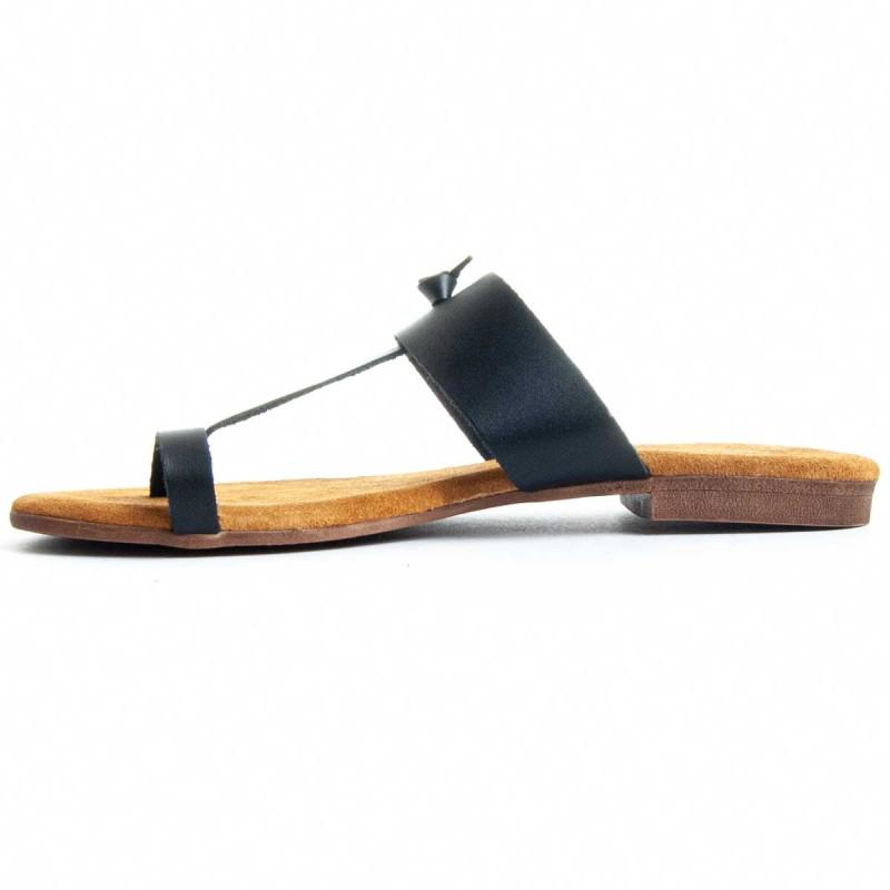 Sandalia De Piel Para Mujer, Color Cuero.  Purapiel  Atlantic  80624