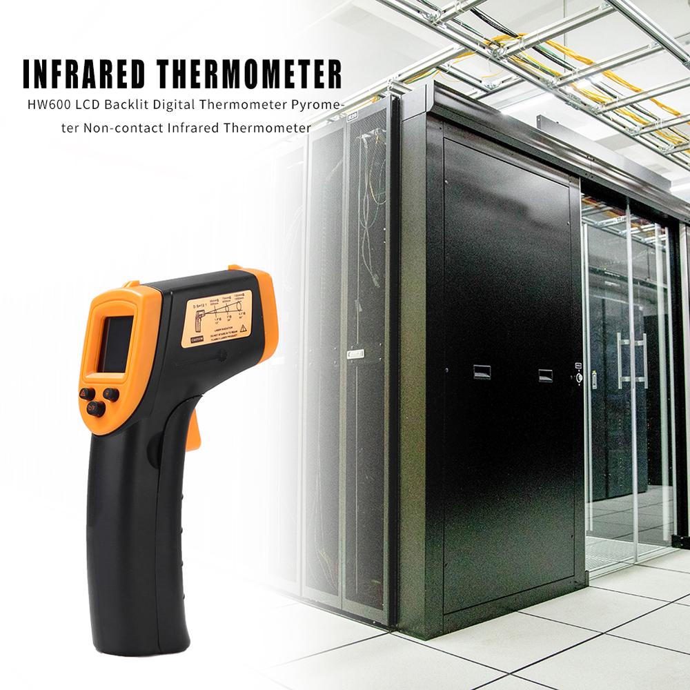 HW600 Инфракрасный термометр (не для человека) Бесконтактный цифровой ИК-промышленный термометр Лазерный пирометр Термометр